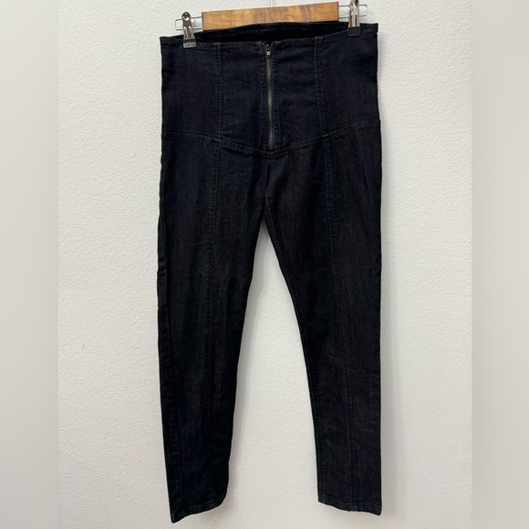 Prairie Underground Parallel Zip Skinny Jeans Black Denim Legging Women's XS USA - Picture 4 of 7